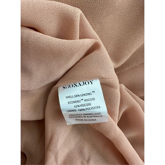 Shona Joy Womens Cowl Neck La Lune Lace-up Back Maxi Dress Dessert Size 2 $360 - Picture 9 of 10